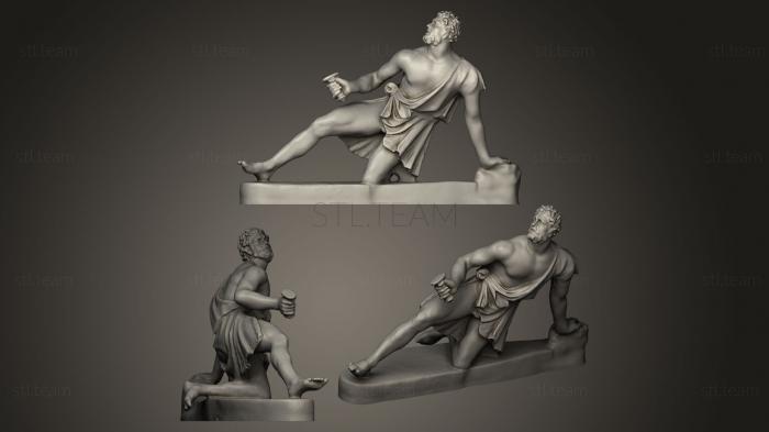 3D model Gaul kneeling (STL)